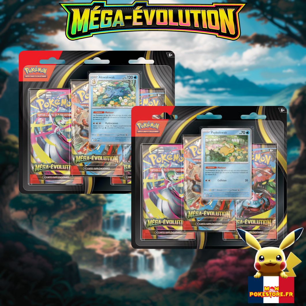 Pokémon Méga Évolution – Blister 3 boosters – Psykokwak Pokémon Méga Évolution – Blister 3 boosters – Psykokwak