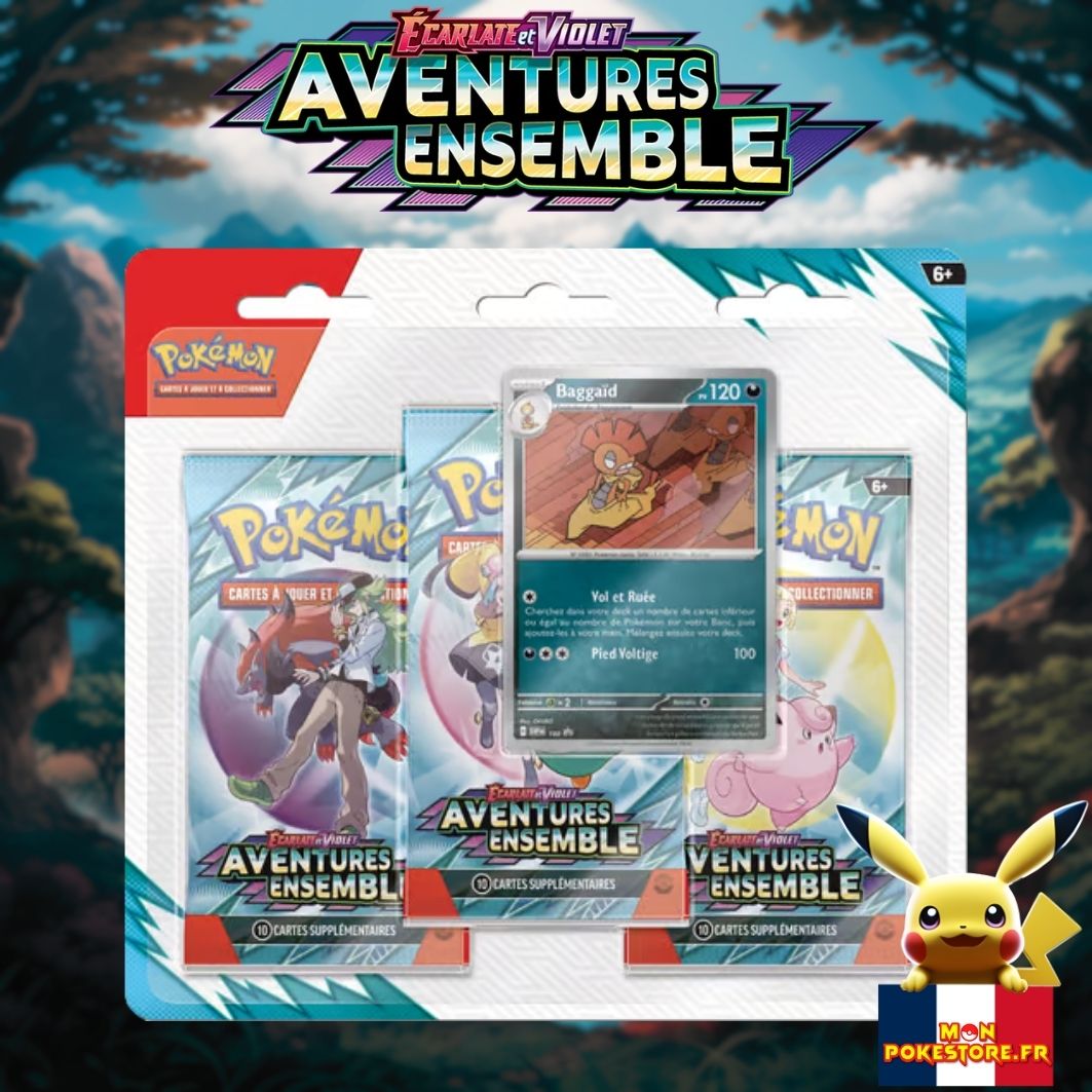 Pokemon EV09 Aventures Ensemble Tripacks Baggaïd