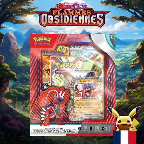 Coffret Pokémon Miraidon et Koraidon EV03 Flammes Obsidiennes 