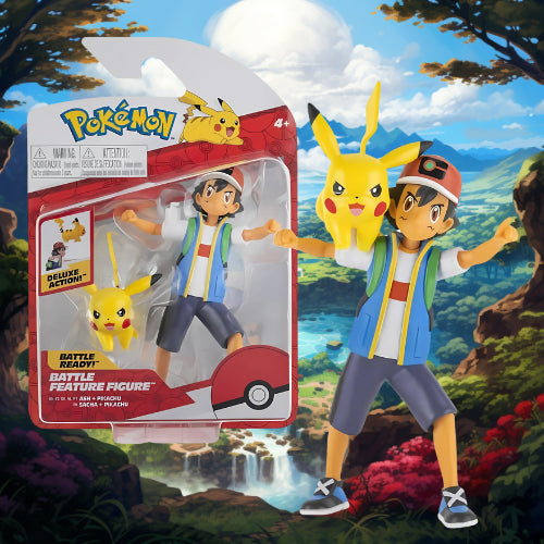 Figurines Pokemon 10cm - Sacha et Pikachu