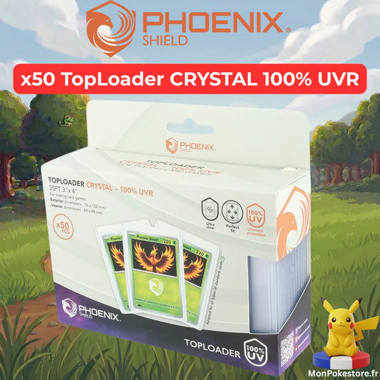 Toploader Crystal 100% UV Phoenix Shield – Pack de 50