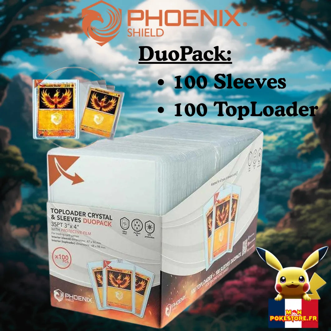 Phoenix Shield – DUOPACK x100 Toploader Crystal & Sleeves