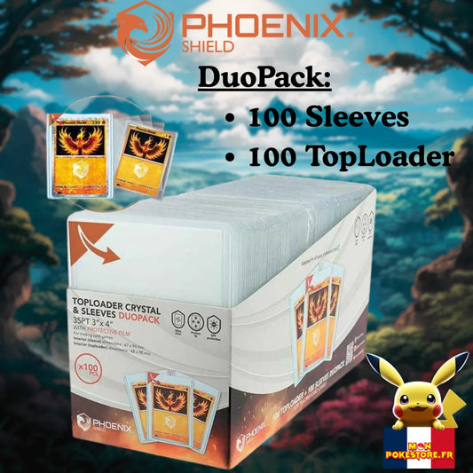 Phoenix Shield – DUOPACK x100 Toploader Crystal & Sleeves