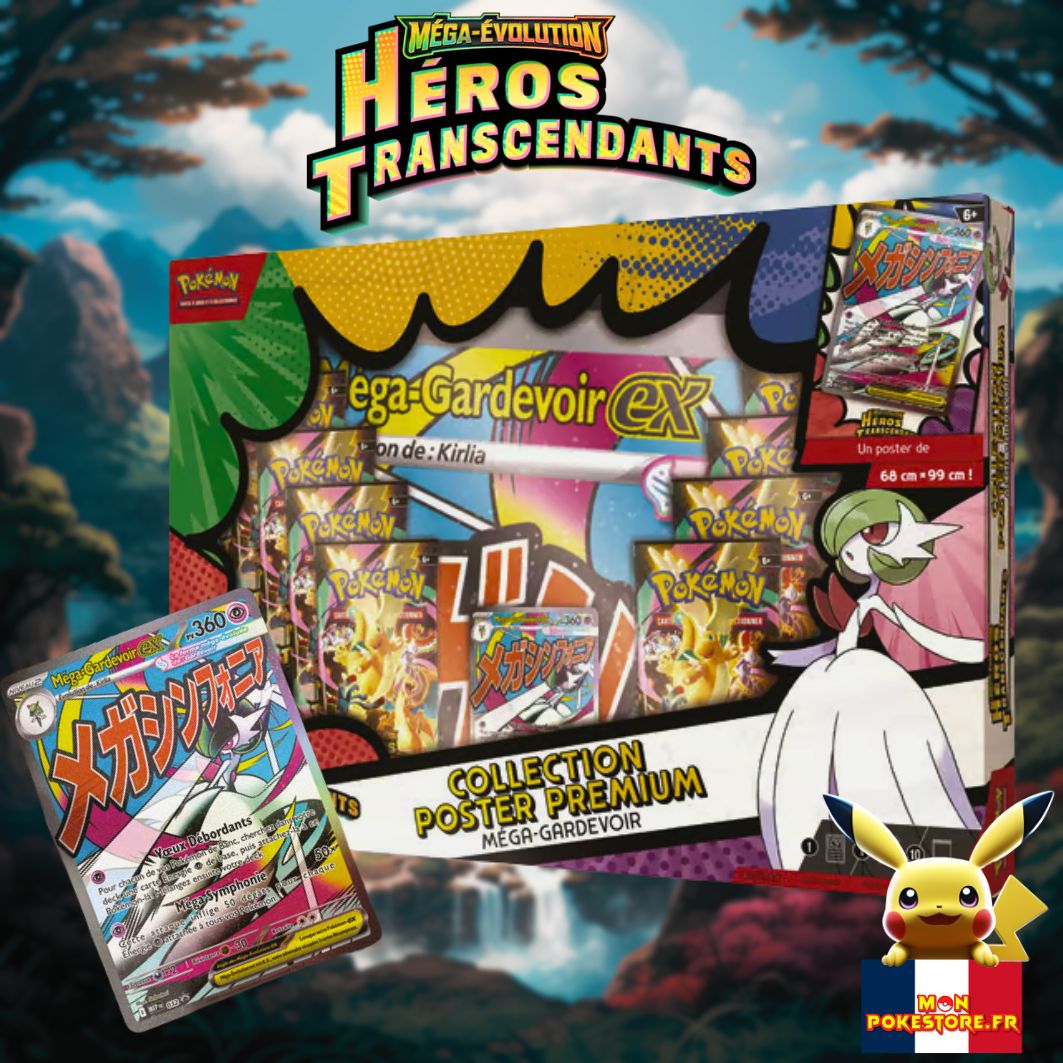 [ME2.5] : Coffret poster Premium Méga-Gardevoir-Ex - Héros Transcendants - VF