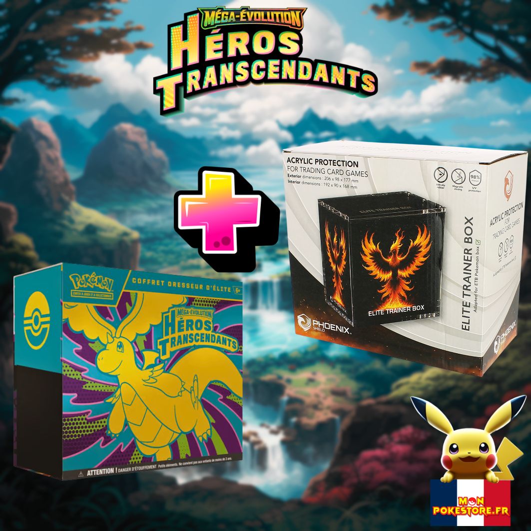 Lot: ETB Pokémon Héros Transcendants + Protection ETB