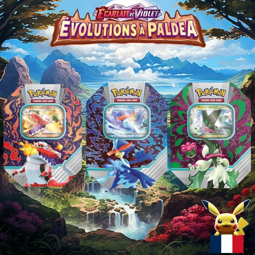 Coffret Collection Premium Flâmigator EX Destinées de Paldéa Pokémon -  EV4.5 [FR]