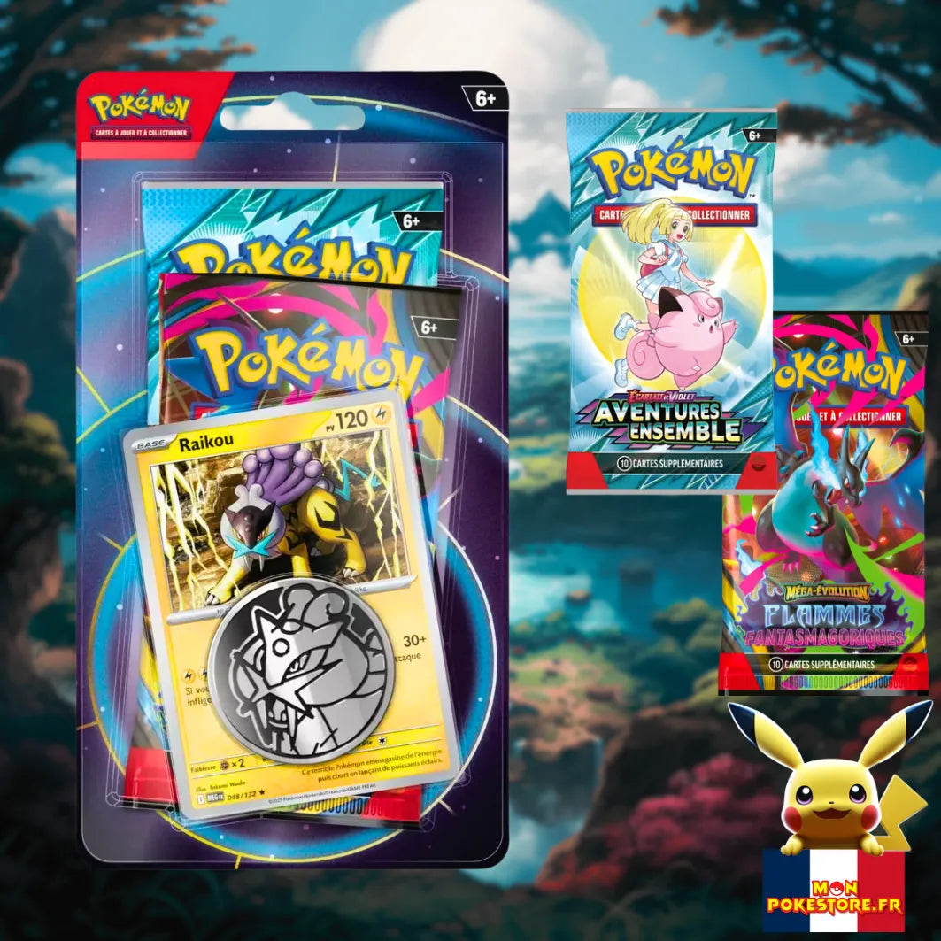 Pokemon-Duopack-Janvier-2026-Raikou pack + boosters