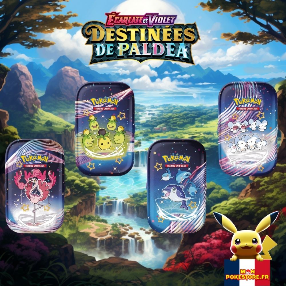Mini Tins Pokémon EV4.5 Destinées de Paldéa 2 Boosters Monpokestore