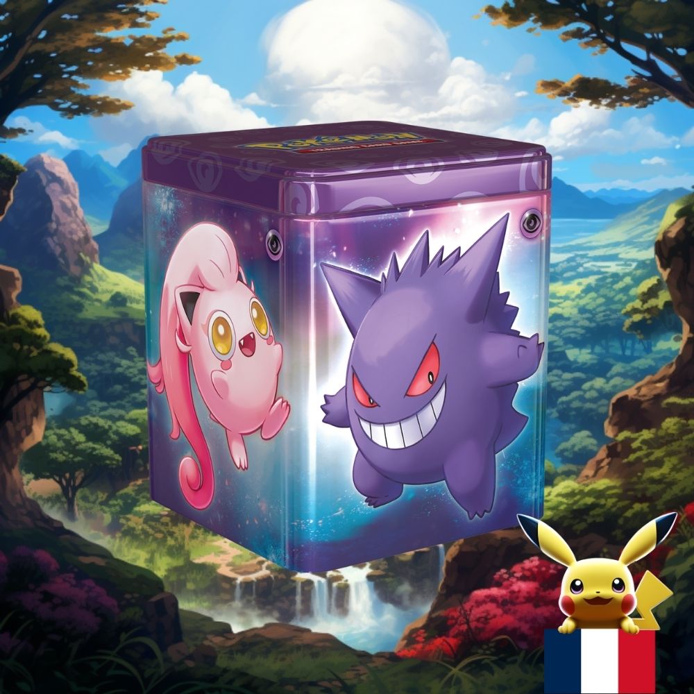 Boite métallique Pokémon Tin Cube EV4.5 Destinées de Paldéa 2024 Ectoplasma