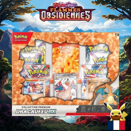 Pokémon Coffret Premium Dracaufeu Ex EV03 Flammes Obsidiennes