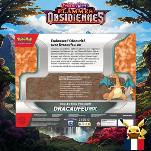 Pokémon Coffret Premium Dracaufeu Ex EV03 Flammes Obsidiennes