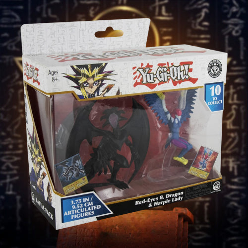 Figurines Dragon noir au yeux rouge + Harp 10 cm Yu-Gi-Oh