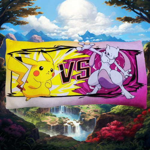 Coussin Pikachu VS MewTwo 60cm