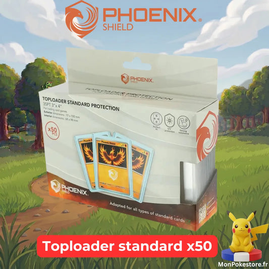 Toploaders Regular Phoenix Shield (x50) – 35pt Standard – Protection Cartes