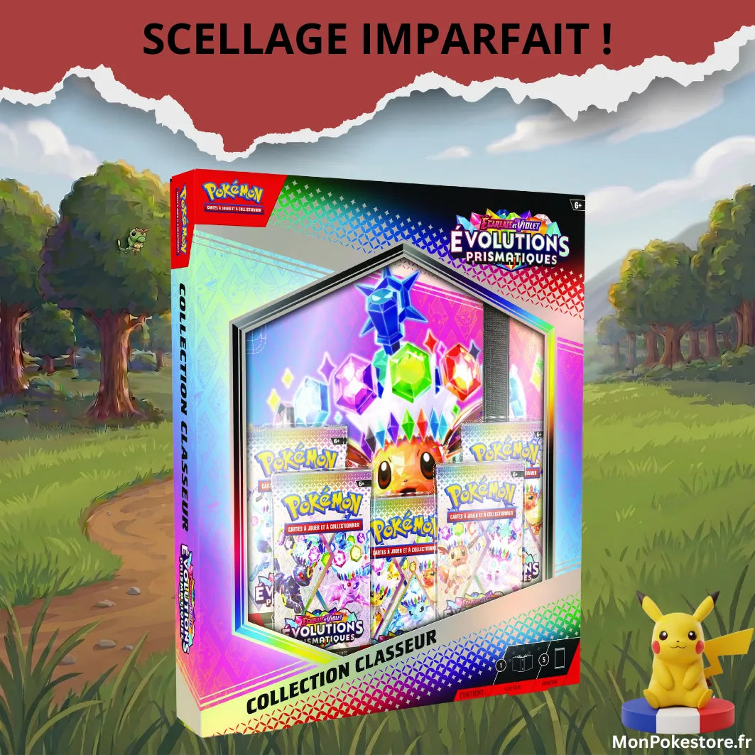 Pokémon Coffret Evolution Prismatiques scellage imparfait