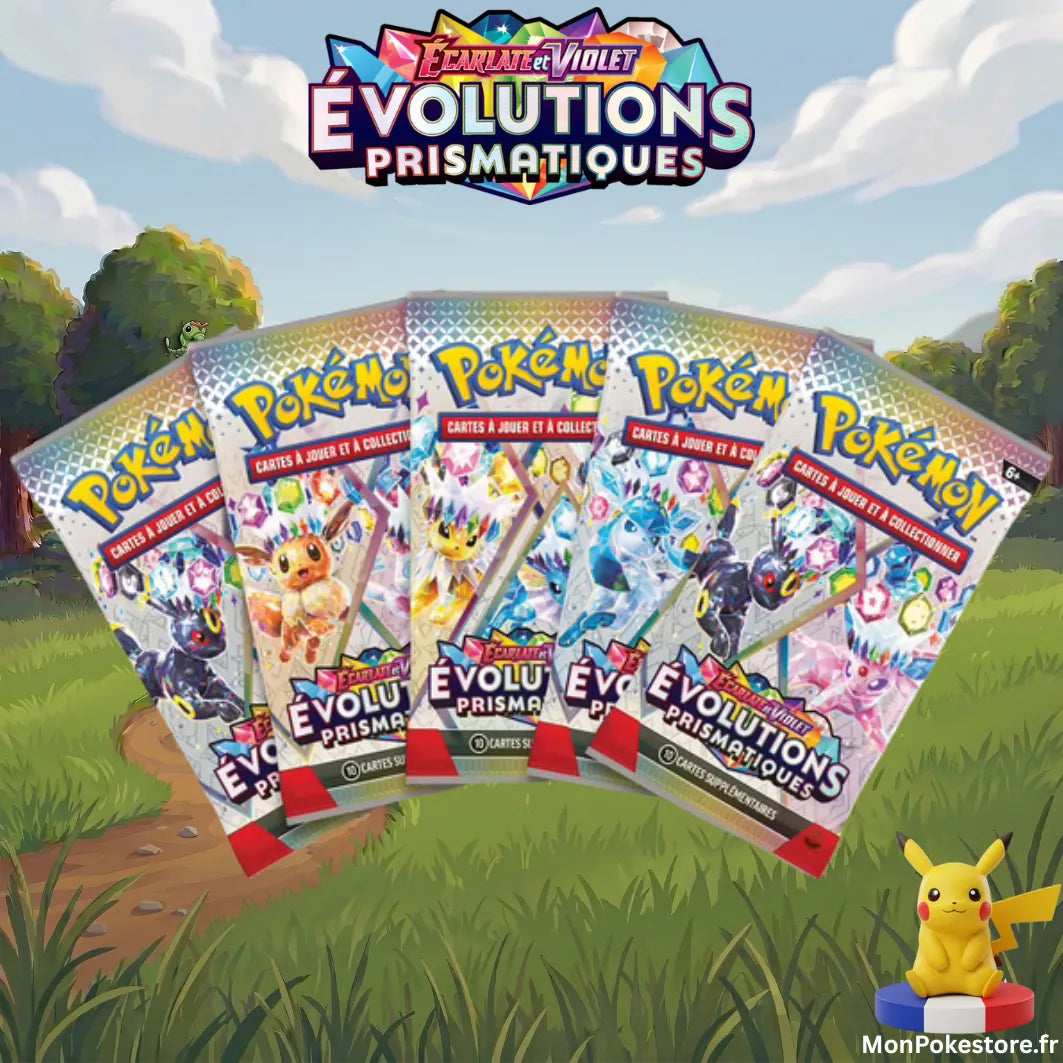 Booster Pokémon Evolution Prismatiques, cinq boosters