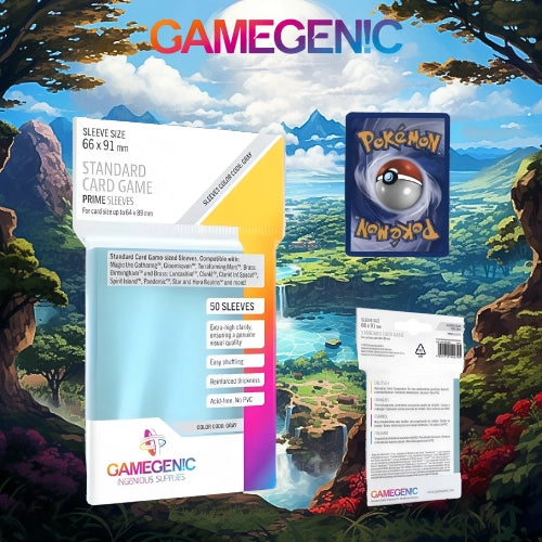 Sleeves Standard Prime x50-Gamegenic - Transparent